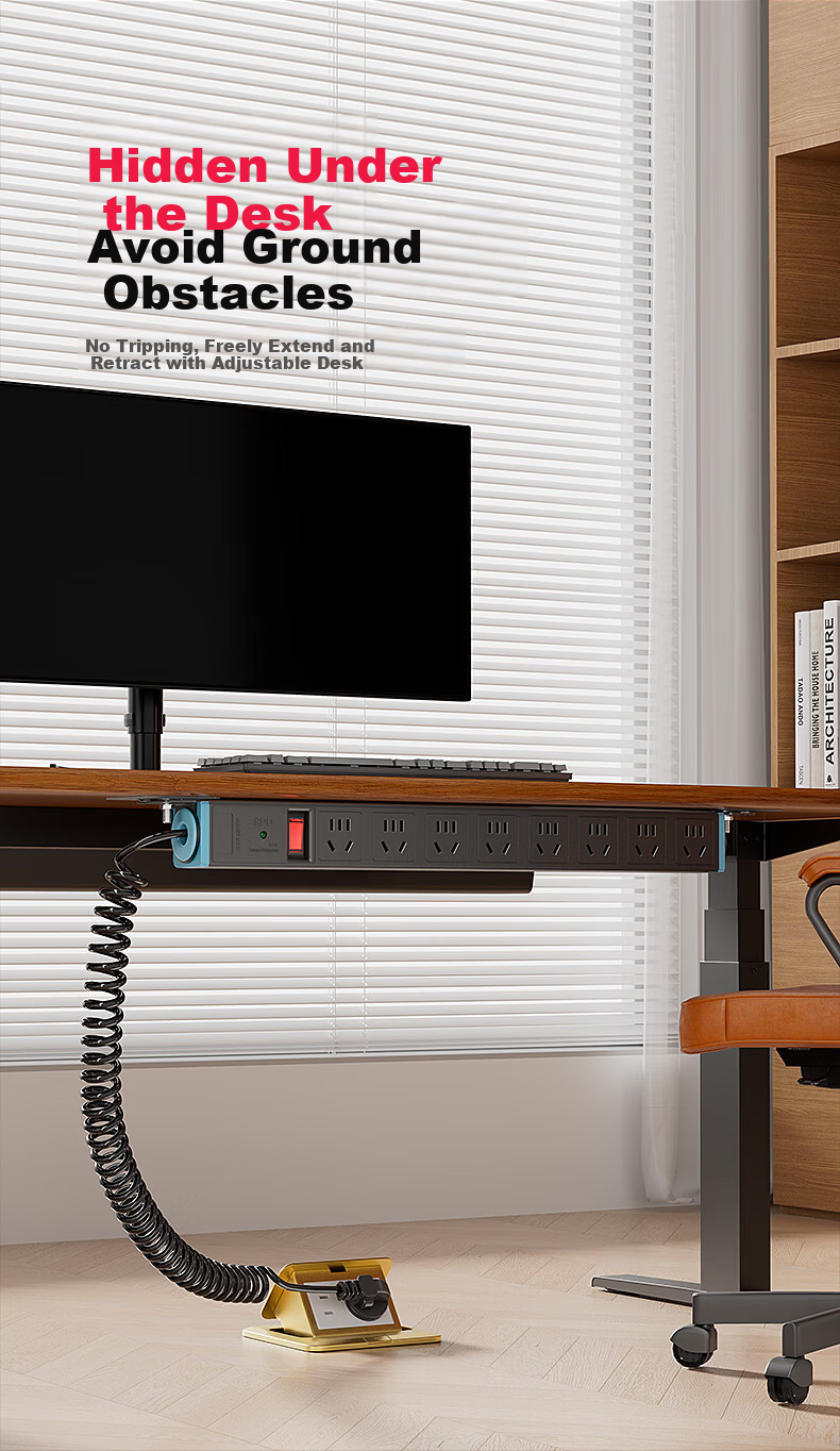 CHIGO PDU Power Strip 8-Port 10A Gaming High-Power Rack Socket Power Board Wireless Master Control 12