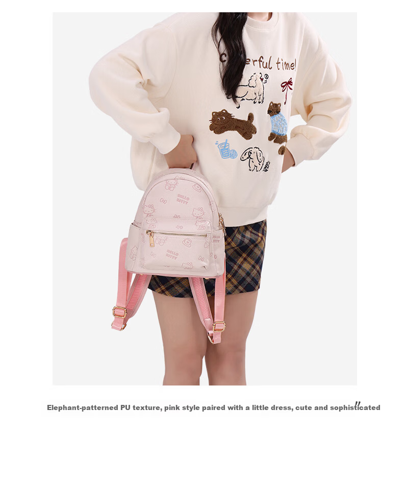 SANRIO Hello Kitty Backpack for Women 2026 New College Student School Bag Birthday Gift 7