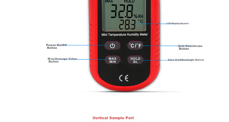 UNI-T UT333 Mini Digital Temperature and Humidity Meter Handheld Large Screen with Backlight Industrial Grade Digital Thermometer 5