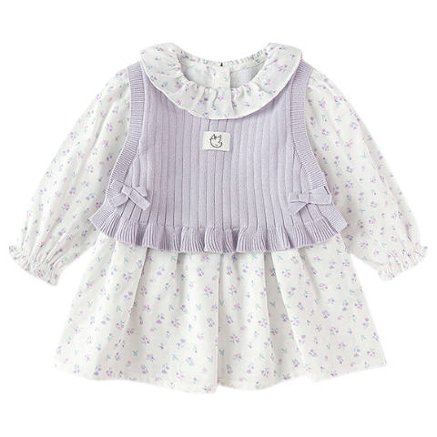 Balabala [balaOne] Kids Baby Dress 2026 New Spring Three-in-One Sweet Fashion