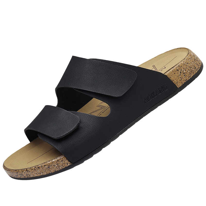 Aokang Summer Men's Casual Beach Sandals Black Size 41