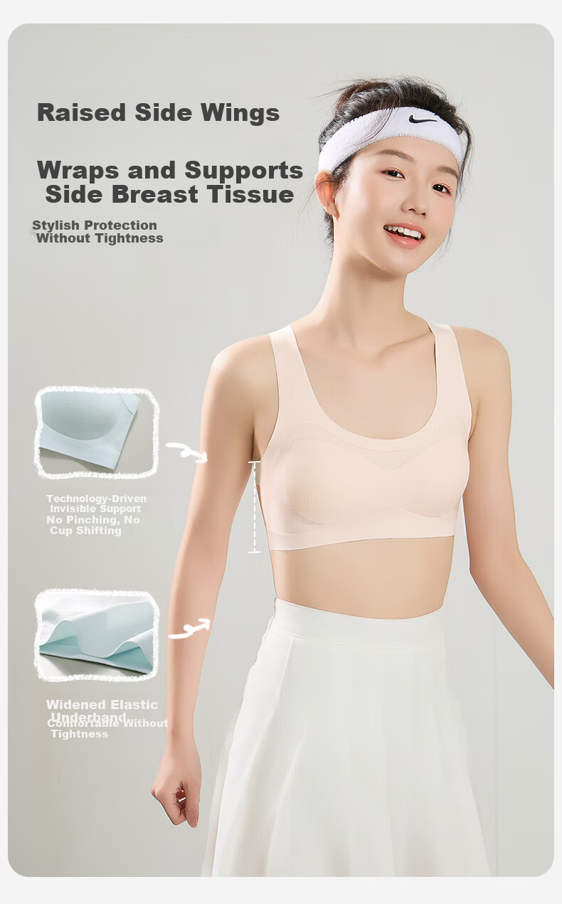 LangSha Girls' Seamless Children's Vest, Posture-Correcting Sports Bra for Middle and High School Students, Developmental Support, Anti-Hunchback, Large Kids' Sports Bra 13