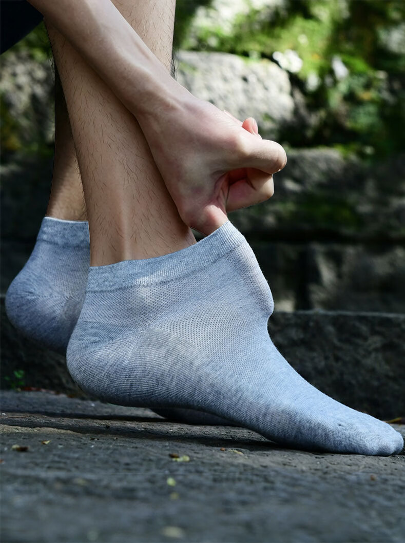 Miiow Disposable Socks New Spring Summer Breathable Mesh 10A Antibacterial Unisex Wash-Free White 10 Pairs 13