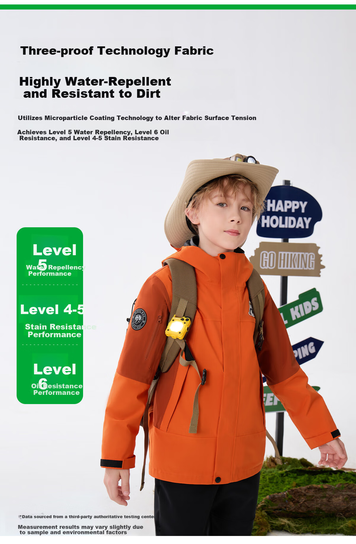 Panda Kids 3-in-1 Waterproof Windproof Fleece Lined Outdoor Jacket Warm School Uniform Autumn Winter, Size 120 4