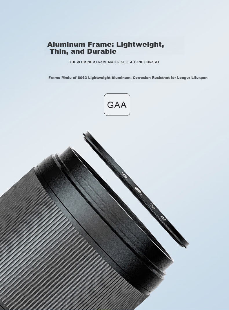 Kase GND0.9 Graduated Neutral Density Filter Gradient Gray Glass Multi-Coated Sunrise Sunset Photography Light Balance AGC Version GND 0.9 (3 Stops Reduction) 82mm 5