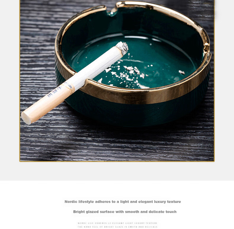Yupinfengmao Creative Luxury Ceramic Ashtray Home Living Room Coffee Table Trendy Fashion Ashtray Office Hotel Bar Supplies 3