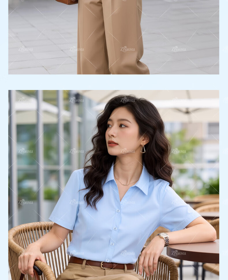 Chaoxu 2026 Women's Formal White Shirt Slim Fit Casual Business Professional Blouse Slimming Base Layer 16