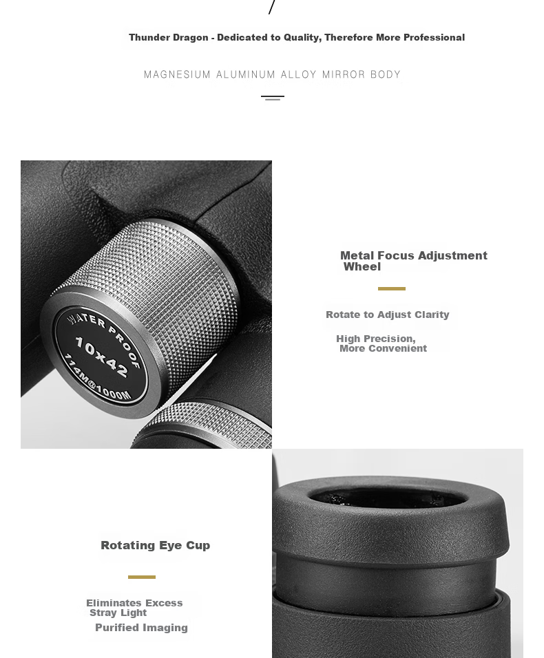 Leaysoo Black Hawk 8x42 High-Definition High-Power Nitrogen-Filled Waterproof Wide-Angle Low-Light Night Vision Portable Binoculars with Smartphone Adapter 21