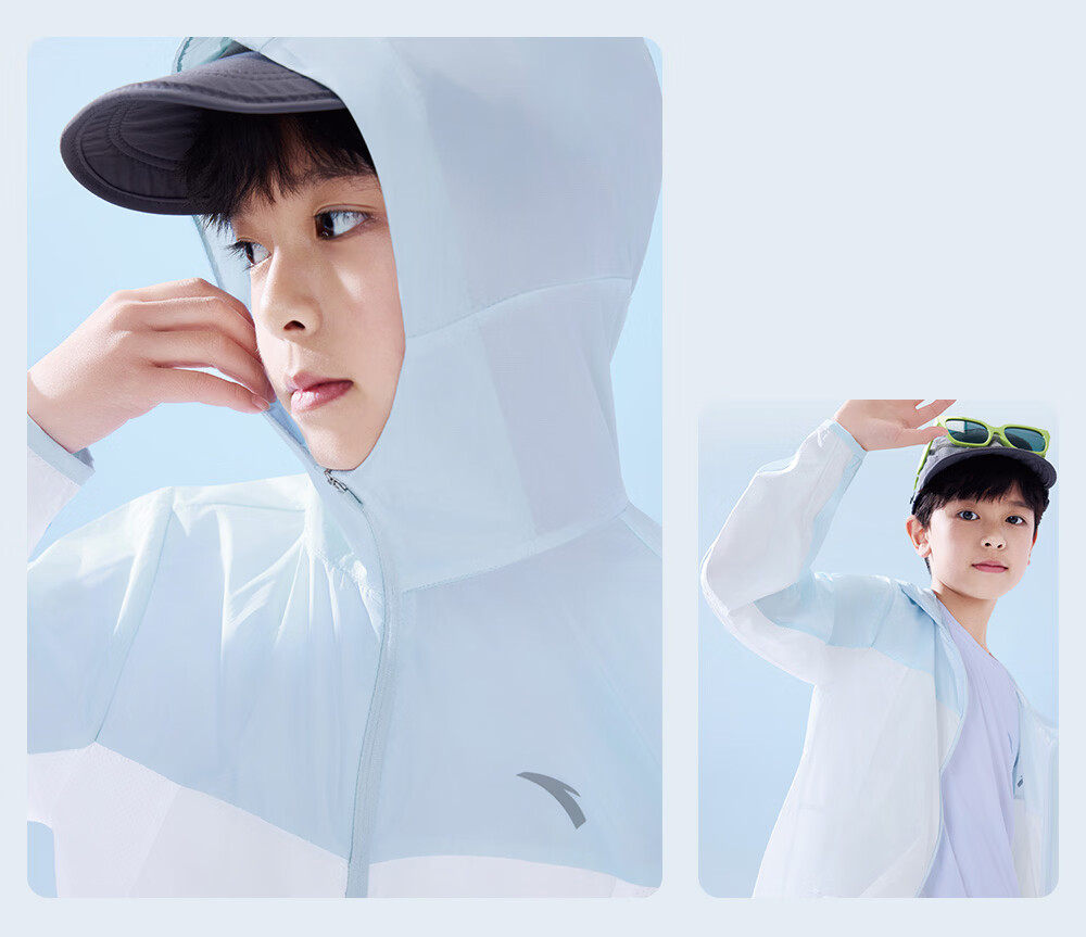 Anta Kids Sun Protection Jacket Boys UPF50+ Summer 2026 Girls Breathable Lightweight Jacket A72627602 15