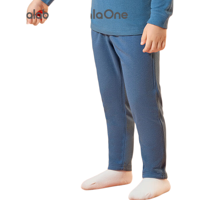 Balabala Kids Thermal Pants Boys Girls Sleepwear Leggings Fleece Lined Red 2026 Spring New