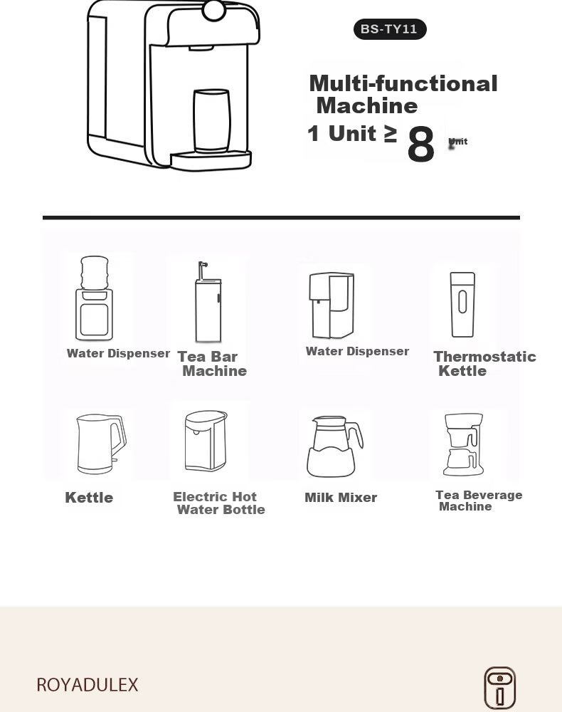 ROYALTY LINE Smart Temperature Control Electric Kettle Split-Type Water Boiler Household Water Dispenser Baby Milk Preparation Fully Automatic Quantitative Water Output 1.8L Standard Model 5