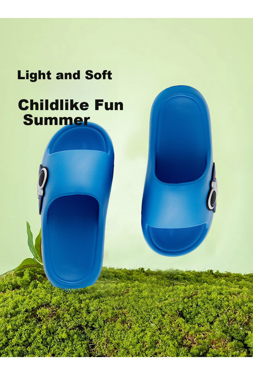 Guoluofi Astronaut Kids Summer Sandals Boys Non-slip Girls Cartoon Large Children Slippers Black Size 30-31 2