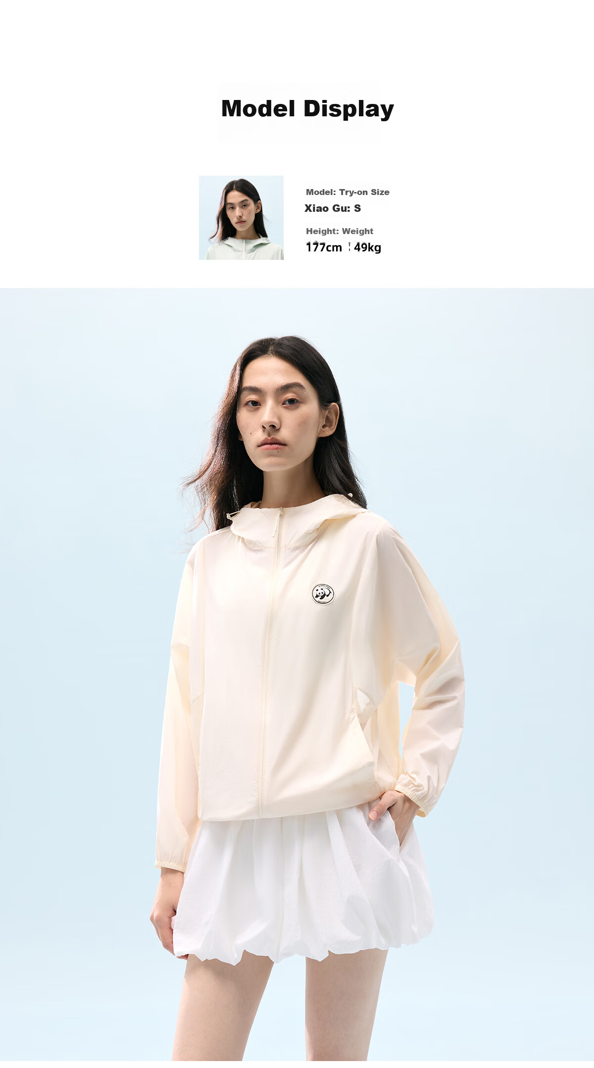 Panda Camel Original Yarn Heat-Blocking Sun Protection Cooling Breathable Summer Women's Sun Protection Jacket 8120 White, XXL 21
