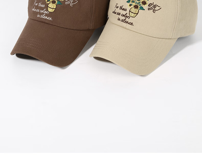 CACUSS Women's Duckbill Cap Spring Summer Baseball Cap Pure Cotton Soft Top Face Slimming Outdoor Sun Hat Brown 17