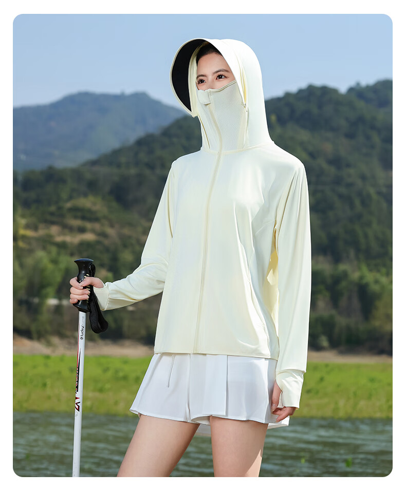 Combo Women's Ice Silk Sun Protection Jacket Summer UV Shield Breathable Lightweight Cycling Sunblock Skin Jacket 10