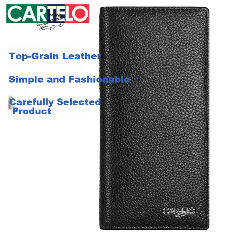Cartelo Crocodile Men's Wallet First Layer Cowhide Fashion Multifunctional Business Casual Wear-Resistant New Year Gift