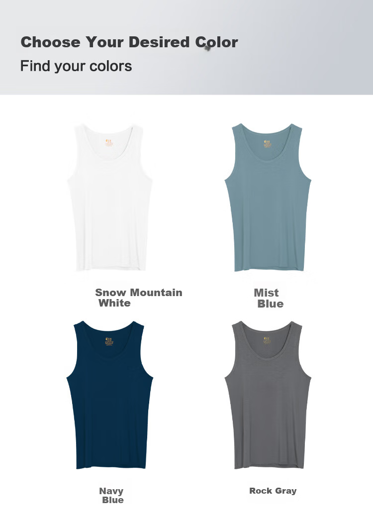 Hodo Home Men's 7A Antibacterial Modal Stretch Base Layer Vest Navy Blue 2XL 8