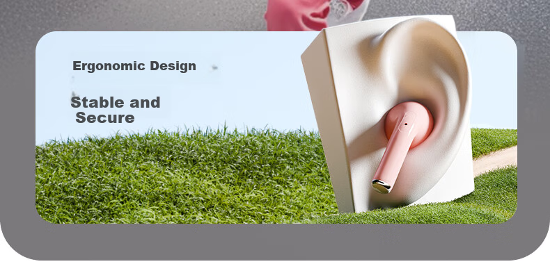 Aigo TQ10 Green Semi-In-Ear Wireless Bluetooth Sports Gaming Earphones Long Battery Life Noise Cancelling Whisper Beans 7
