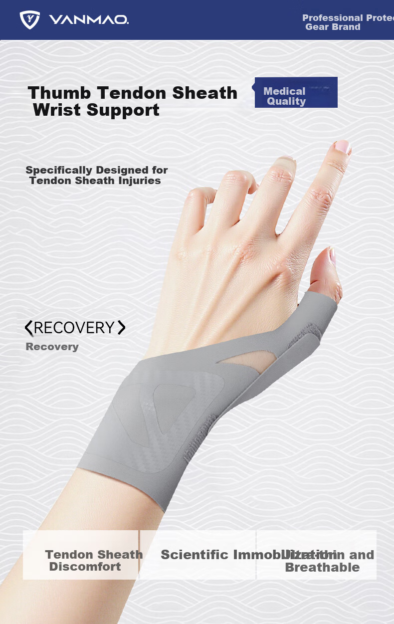 Yanmao Wrist Support Thumb Brace Tendon Injury Sprain Wrist Strain Finger Stabilizer Joint Protector Splint 2