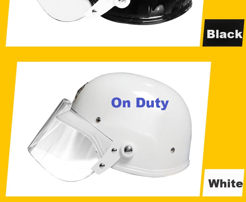 Lihu Shield German Style Riot Helmet Explosion-Proof Security Protective Helmet with Face Shield German Style Helmet [Black] 7