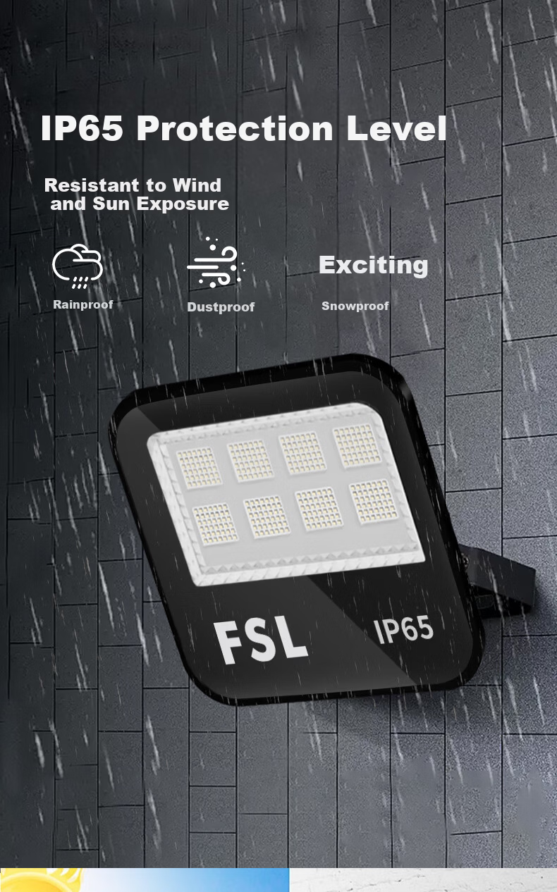 FSL Foshan Lighting LED Solar Outdoor Light Waterproof IP65 Floodlight Smart Light Control Remote Dimming Timer Super Bright Street Light 192lm Battery 4000mA + 2.2m Charging Cable 4