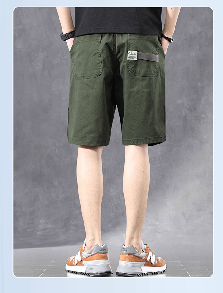 JEEP Men's Summer Loose Fit Dark Gray Cargo Shorts, Size M 9