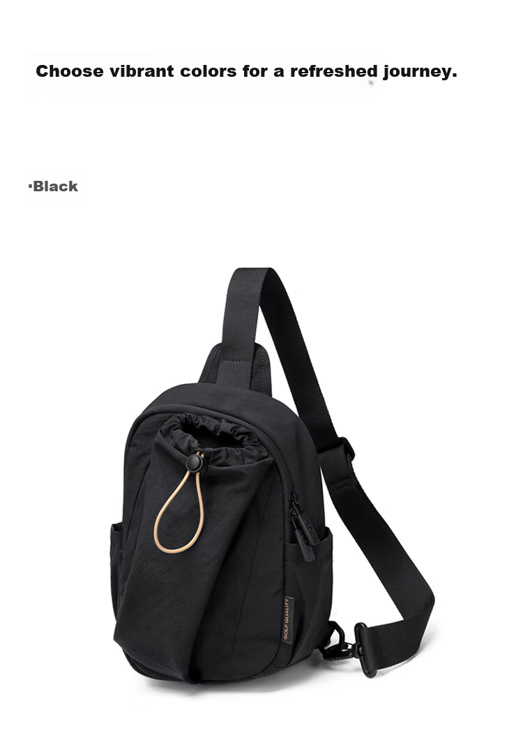 GOLF Men's Chest Bag Crossbody Shoulder Bag Unisex Phone iPad Bag Water Bottle Holder Water-Resistant Sports Cycling Small Backpack 18