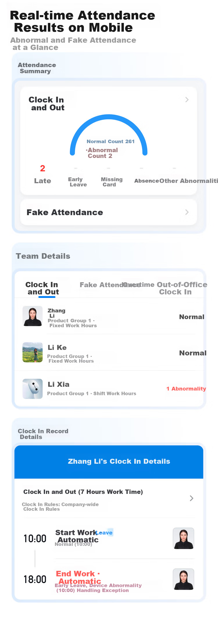 Qiyeweixin Facial Recognition + Fingerprint High-Capacity Time Clock Attendance Machine, Dynamic Face Scanning Check-In, Office Employee Work Monitoring, Real-Time Attendance Reporting, Multi-Store Management 2