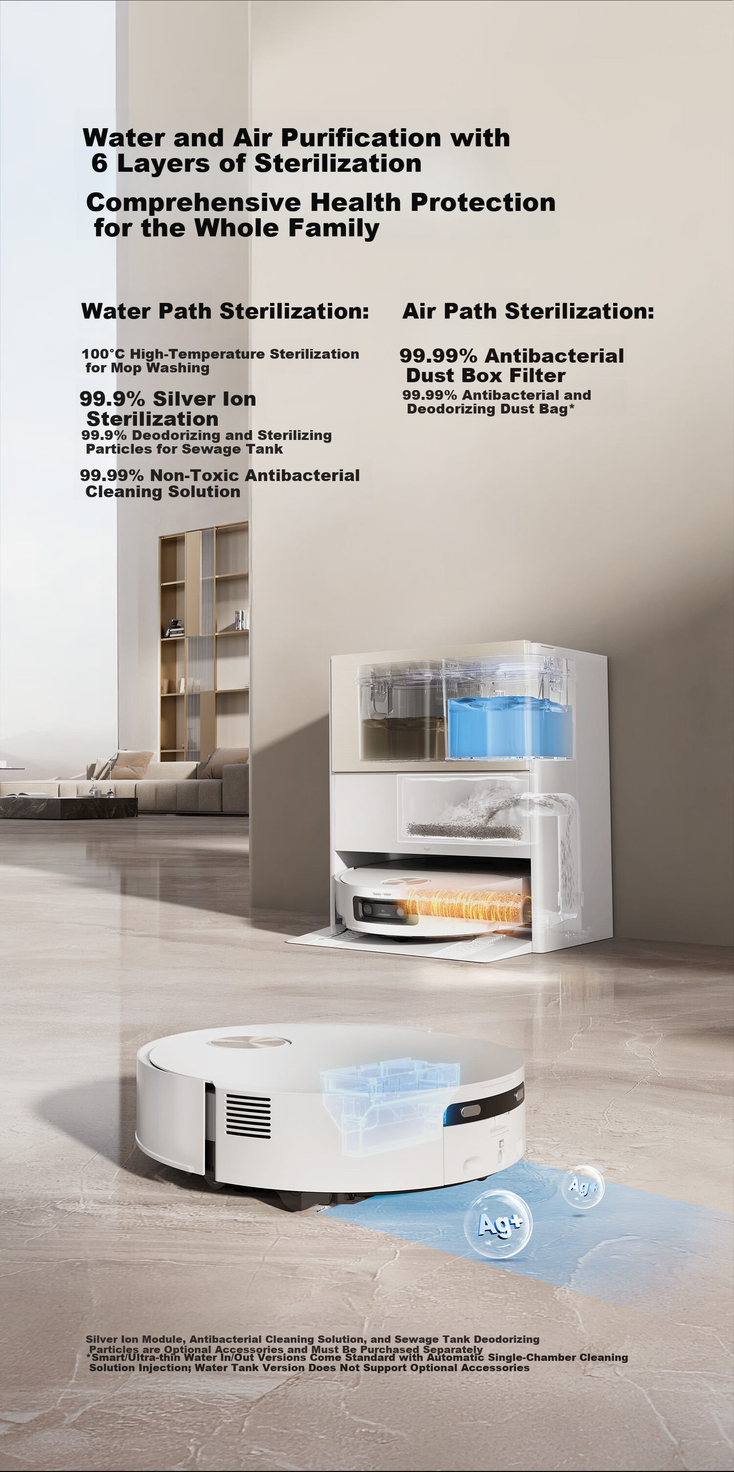 Dreame S60 Selected Drum Sweeping Robot Vacuum Mop Combo Automatic Cleaning Robot Water Tank Version RLH21SE 21