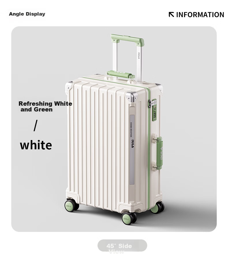 DULA High-Style Multifunctional Luggage with Cup Holder USB Trolley Case Travel Suitcase Gradient Color 26-inch 16