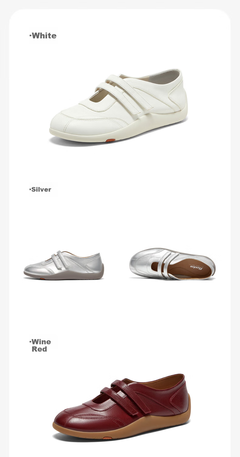 Bata Prince Qi Same Style Sheepskin Derby Shoes for Women Jenny Soft Leather Couple Thin Sole 45