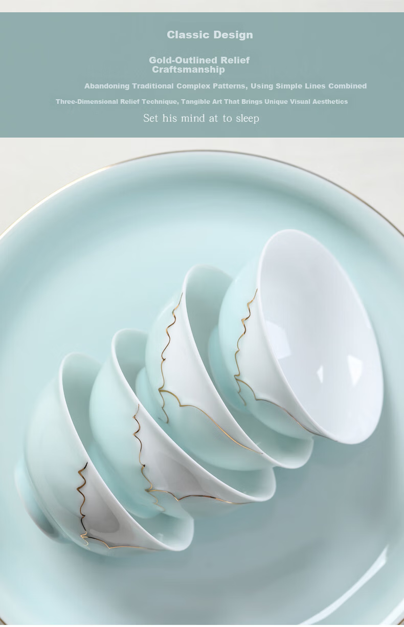 MULTIPOTENT Soup Spoon Small Rice Spoon Yi He Underglaze Color Retro Blue and White Round Bottom Set of 6 Spoons 6