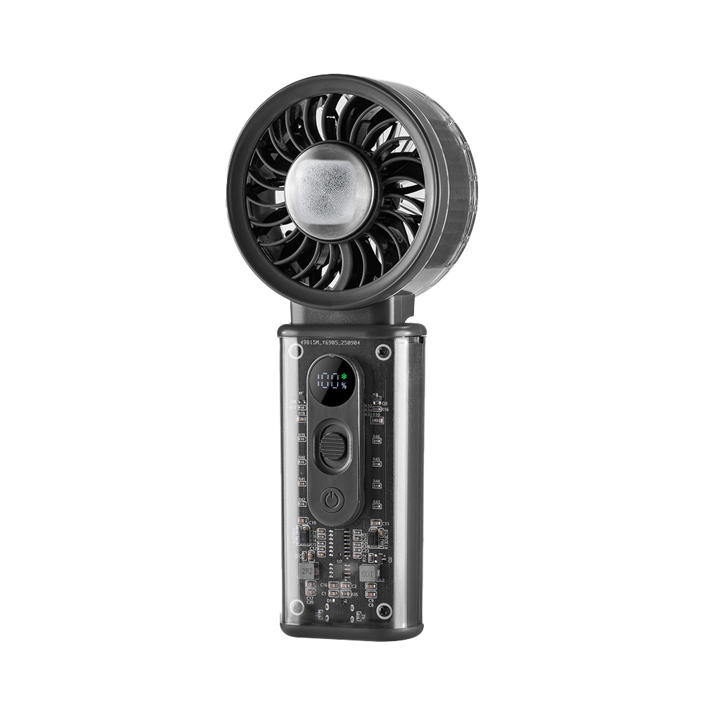 HANASS USB Rechargeable Handheld High-Speed Mini Fan Portable Outdoor Desktop Office Student Dormitory Powerful Rechargeable Cooling Fan H06 Housewarming Birthday Gift for Men and Women