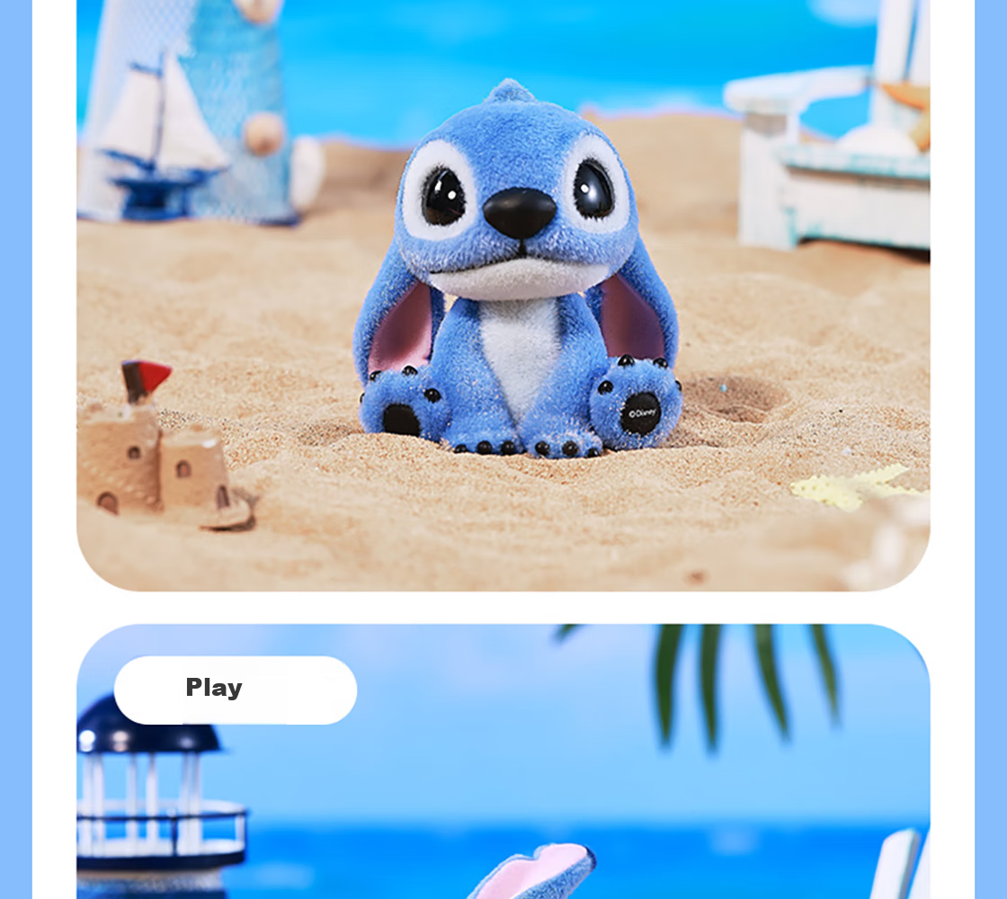 MINISO Disney Lilo & Stitch Plush Blind Box Figurine Toy Birthday Gift Display Box 10