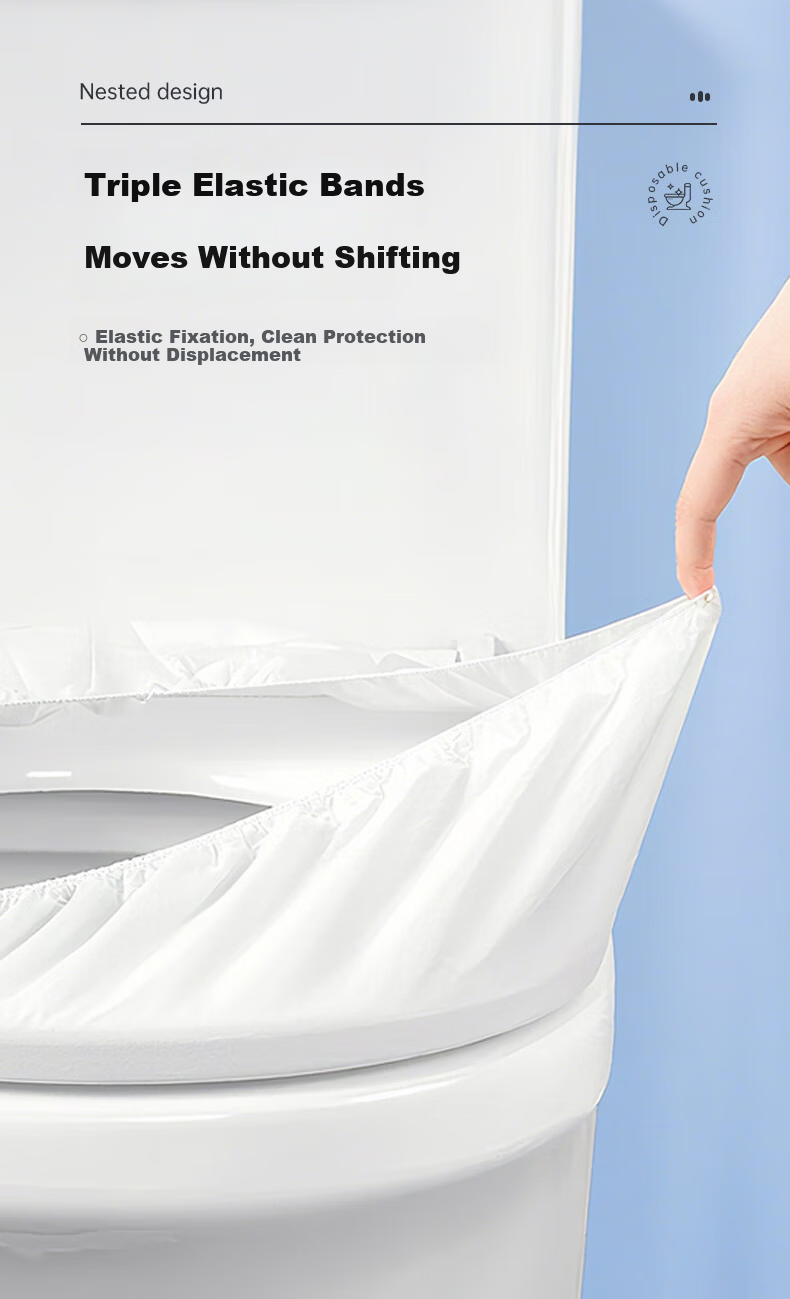 SOAO Disposable Toilet Seat Covers 50pcs Portable Travel Hotel Sanitary Maternity Pregnancy Toilet Seat Pads Individually Packaged 8