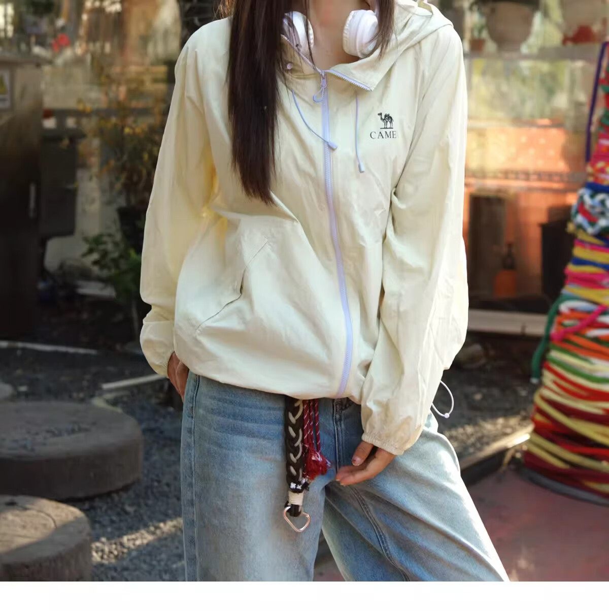 CAMEL Dilireba Same Style Original Yarn Sun Protection Jacket 2026 Spring Summer New Cool Heat-Shielding UV Protection Coat 4
