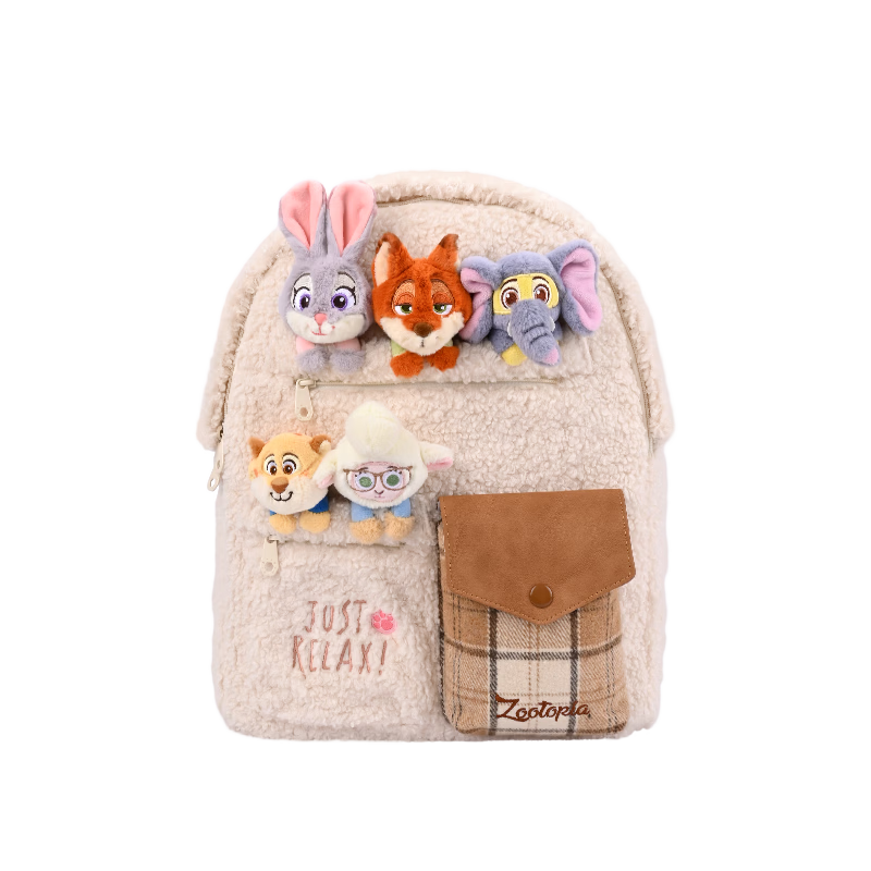 Disney Zootopia Cute Plush Backpack Student School Bag Practical Birthday Gift for Girls