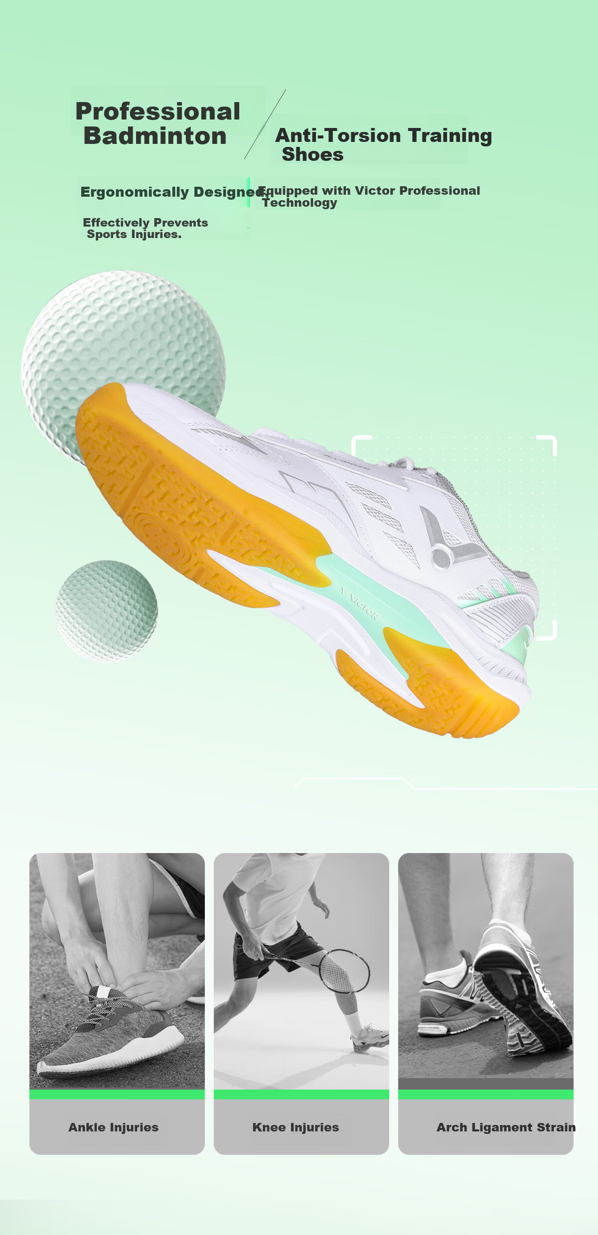 VICTOR 2025 New Entry Classic Unisex Badminton Shoes A199 White Gray Size 39 4