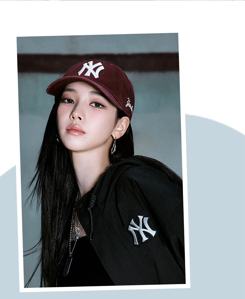 MLB Unisex Baseball Cap Soft Top Sports Duckbill Hat KARINA Celebrity Style 3ACPB245N-50BKS-F 3
