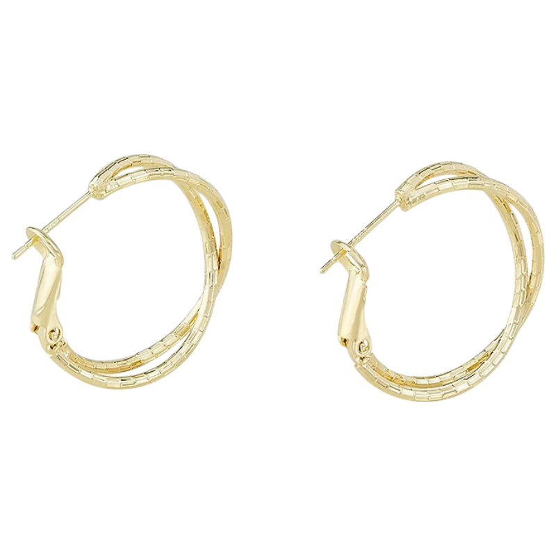 AJIDOU Women's S925 Silver 2025 Popular Gold Earrings, European-Style Ear Studs, Luxury Earrings for Mid-Autumn Festival