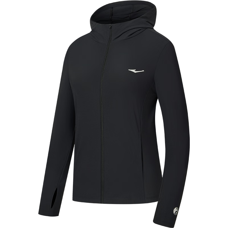 ERKE Women's Knitted Sun Protection Jacket Summer Ice Cooling Moisture-Wicking Quick-Dry UPF100+ Outdoor Hooded Windbreaker