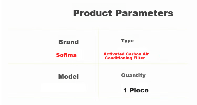 Sofima Activated Carbon Air Conditioning Filter S4450CA1 for MG Linghang PHEV 5