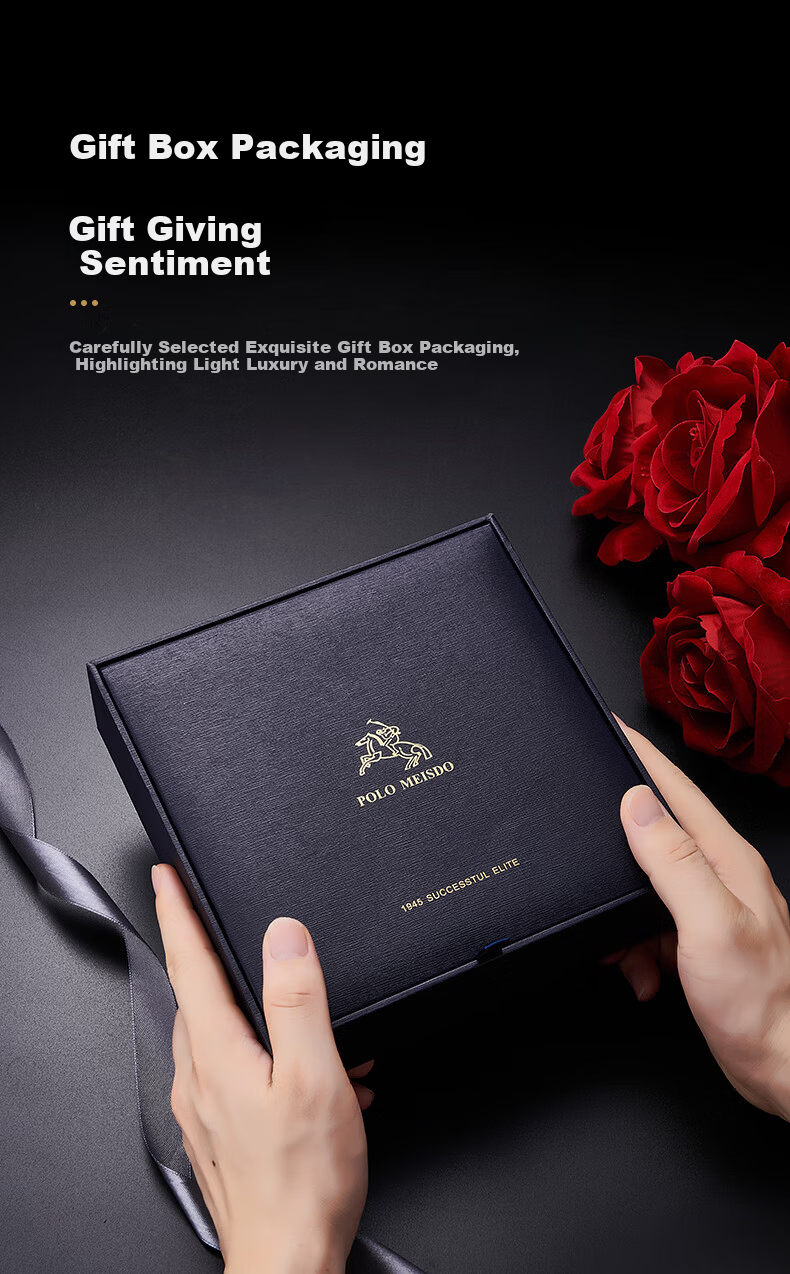 Paolo Mest Men's Genuine Leather Short Wallet Gift Box JD Self-operated Birthday New Year Gift for Boyfriend Husband Father 4