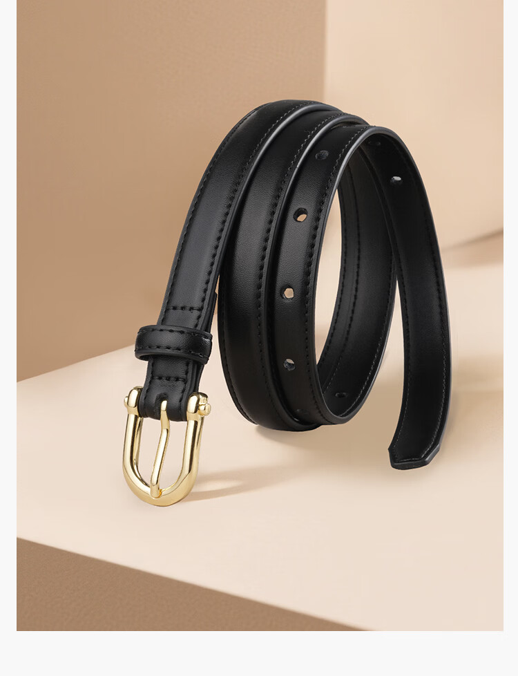 Seven Wolves Women's Leather Belt Slim Narrow Fashion Suit Dress Decorative Waist Belt Birthday Gift for Girlfriend and Mom 13