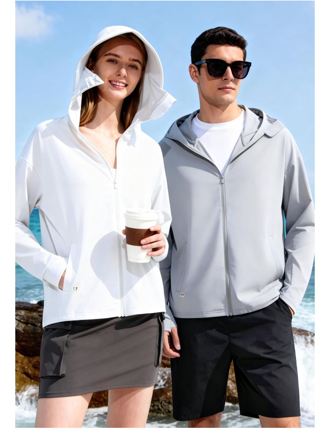 SUPIELD Core Raw Yarn Sunscreen Jacket Cooling Loose Fit Spring Summer Unisex UV Protection Polar Gray M 16