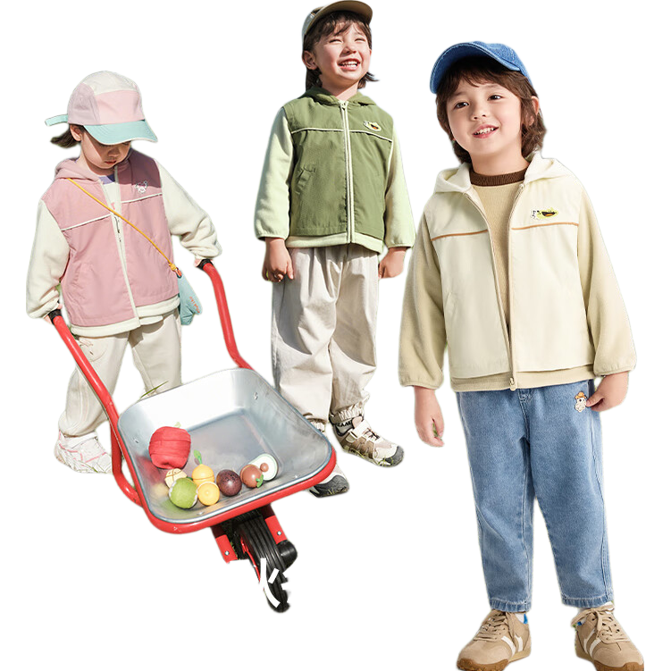 BALABALA Children's Outerwear Baby Jacket Kids' Coat Boys Girls Clothing Autumn Wear Faux Two-Piece Cute 208325105212