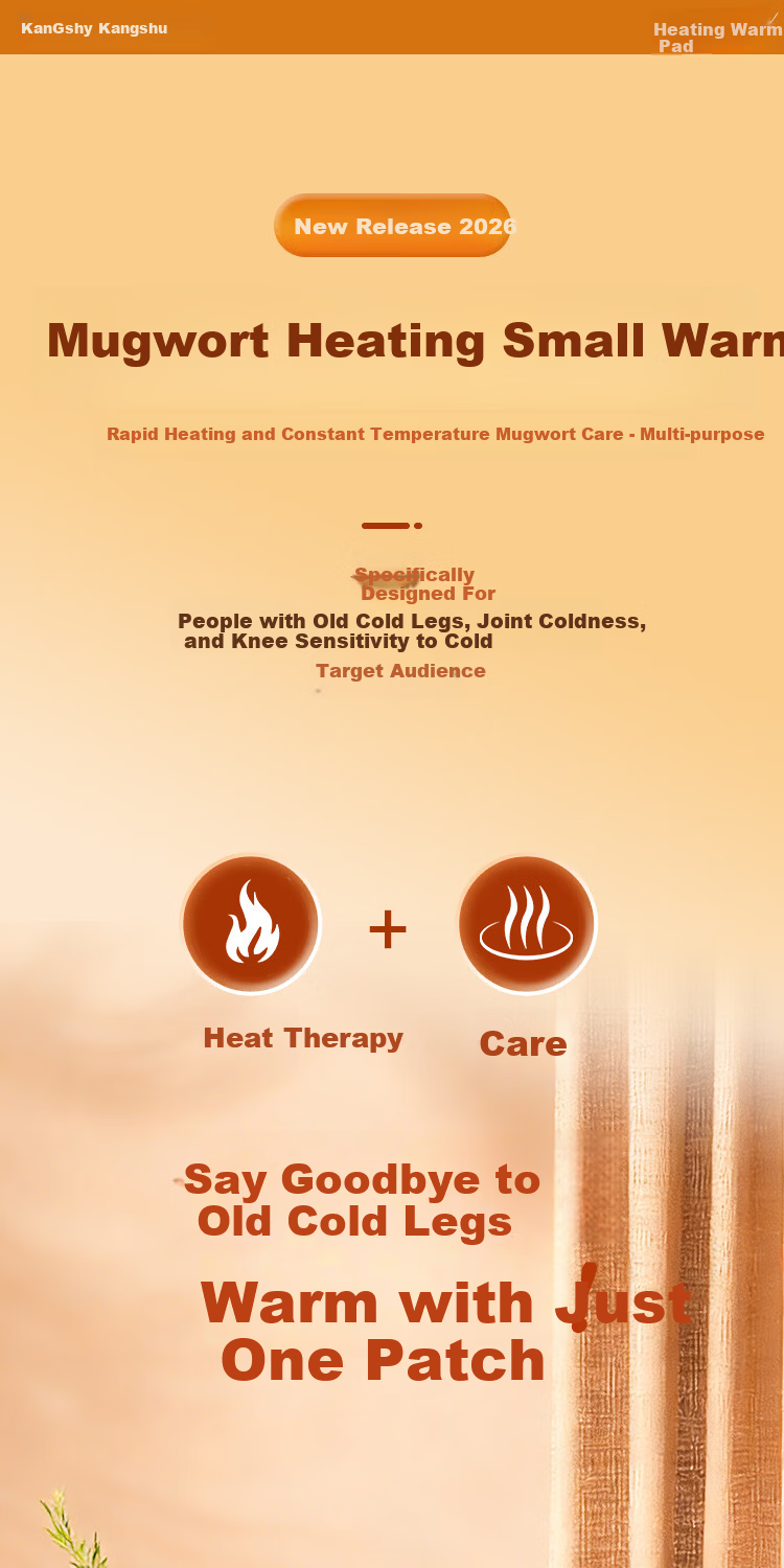 Kangshu Mugwort Knee Heat Patch Joint Support Self-Heating Steam Moxibustion Mugwort Pack Knee Warmer Warm Patch 2