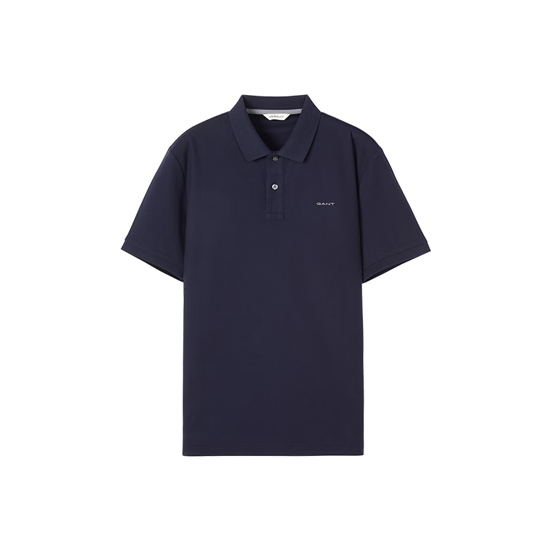 GANT Intelligent Polo 100% Cotton Summer Men's Skin-friendly Antibacterial Short Sleeve T-shirt Yale Blue 3XL