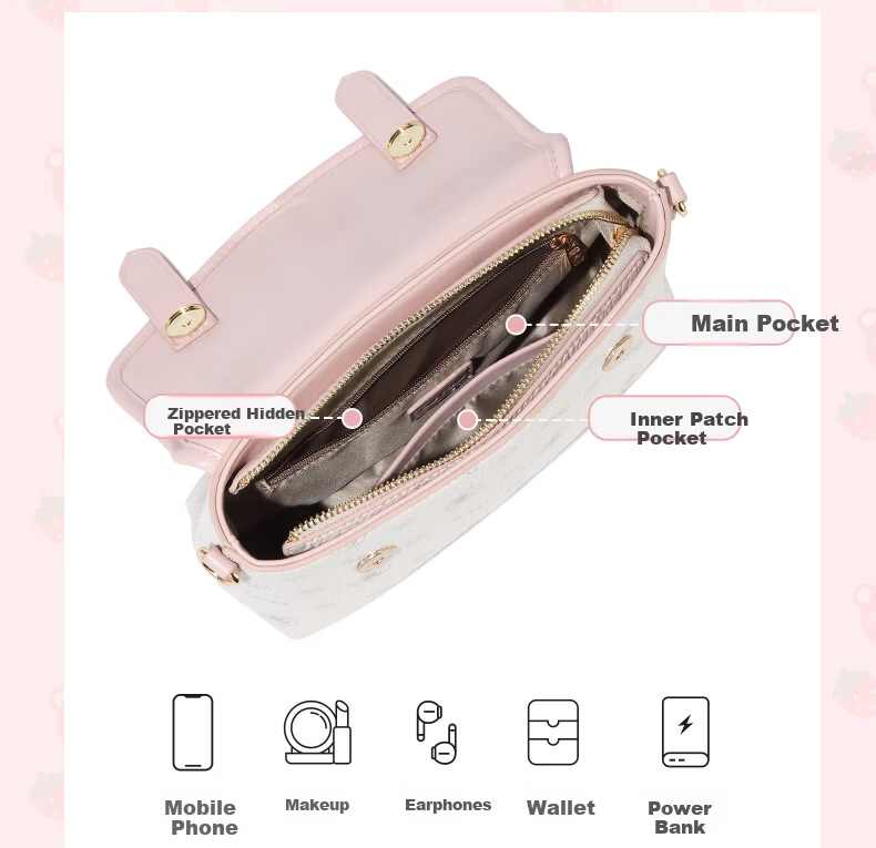 Disney 2026 Strawberry Bear Collaboration Crossbody Bag for Women - 3.8 Goddess Festival Birthday Gift 7