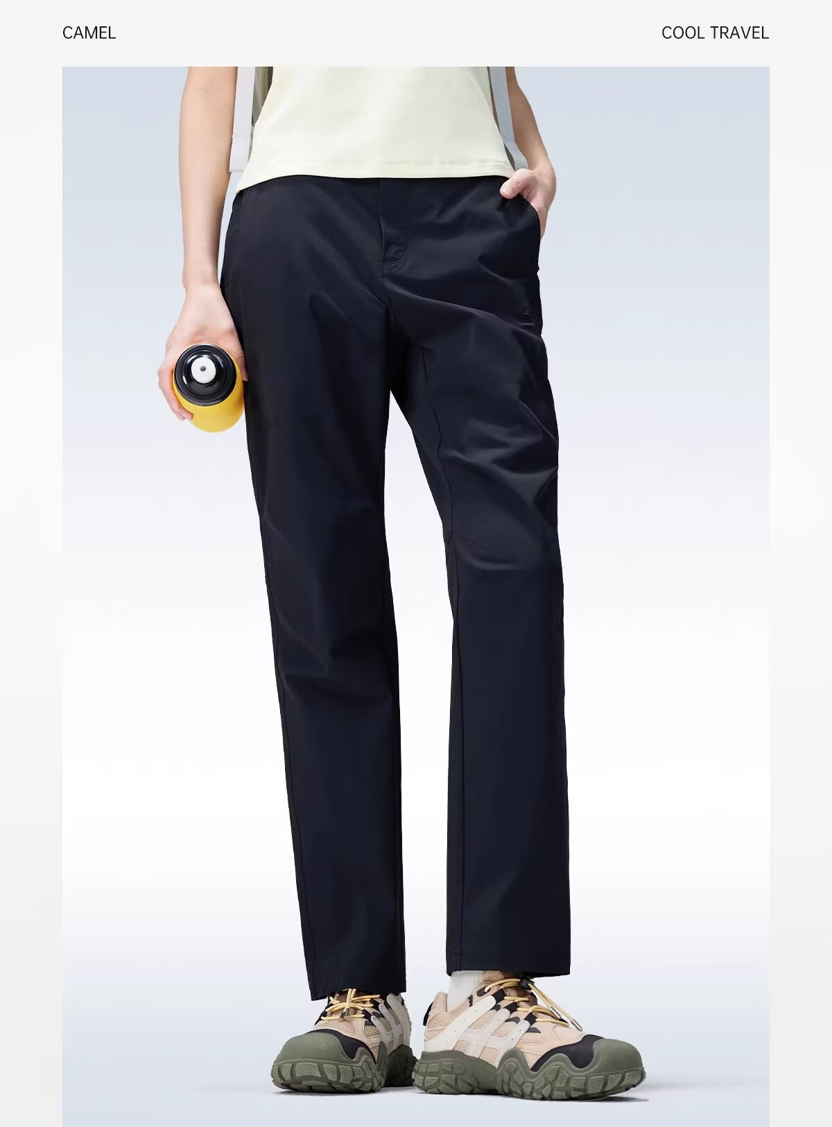 CAMEL Outdoor Quick-Dry Pants Men Spring Summer Woven Cool Breathable Moisture-Wicking High UV Protection Hiking Mountaineering Long Pants Women 9041 28